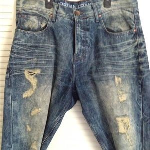 Jordan Craig Ripped Denim Shorts